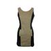 Kensie Womens Brown Sleeveless High-Neck Color Block Dress XS