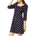 Allegra K Junior's Polka Ruched Square Neck A-Line Causal Dress