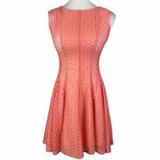 Danny & Nicole Sleeveless Dress, Coral, 4