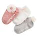 Zdmathe Baby Socks Baby Boys Girls Infant Autumn Cotton Lace Bow Socks Warm Anti Slip Floor Socks Leg Warmer