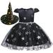 Zewfffr 2pcs/set Halloween Witch Hat+Kids Performance Girls Tutu Dress (6-12M)