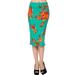 Sassy Apparel Womens Spring Summer Floral Patterned Casual to Office Pencil Fashion Skirt (Medium, Floral-96)