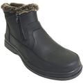 Men's Winter Boots Fur Lined Dual Side Zipper Ankle Snow Comfort Shoes