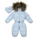 Unisex Long Sleeve Baby Romper One Piece Bodysuit with Zipper Front and Collar Hoodie Boys Girls Lovely Waist-down Jumpsuit(Newborn Baby Boy Girl&Infant)