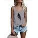 Women Summer Sleeveless Vest Soft Casual Sleeveless Tank Top City Ladies Sleeveless Pyjama Vest Top Ladies Off Shoulder Sleeveless Loose Blouse T-Shirt Loose Sleeveless Gym Beachwear