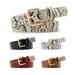 Luxury Leather Snake Print Buckle Belt Casual Dress Womens Jeans Waistband