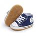 Clearance New Canvas Classic Sports Sneakers Newborn Baby Boys Girls First Walkers Shoes Infant Toddler Soft Sole Anti-Slip Baby Shoes (0-12months,Blue Baby)