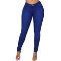 Xingqing Women Skinny Jeans High Waist Stretch Denim Pencil Pants Casual Wild Bottoms for Daily Streetwear