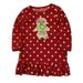 Carters Toddler Girls Red Dot Fleece Gingerbread Christmas Holiday Nightgown