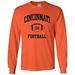 Cincinnati Classic Football Arch American Football Team Long Sleeve T Shirt - X-Large - Orange