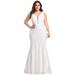 Ever-Pretty Womens Elegant Mermaid Lace Evening Dresses for Women 8838WH White US16