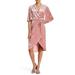 Alexia Admor Womens Velvet Tie Wrap Dress (Blush, Small)