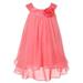 Girls Coral Chiffon A Line Special Occasion Dress 8