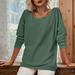 Women T-Shirt Off-shoulder O-neck Batwing Long Sleeve Ribbed Loose Solid Streetwear Female Pullover Tops Casual Autumn
