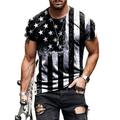 Niuer Mens American Flag Hipster T-Shirt Patriotic Vintage Shirts Independence Day 4th of July Short Sleeve Crewneck Tee Shirt