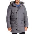 Michael Kors ASH MELANGE Elevated Wool & Down Parka Coat, US Medium