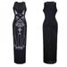 Women Summer Long Maxi Dress Cartoon Sexy Evening Bodycon Cat Print Boho Beach Dress Bandage Pack Hip Dress Party Vestido Dress