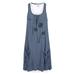 UKAP Women Dresses Round Neck Sleeveless Tank Dress Casual Fake Two-piece Pockets Beach Dress Sundress Loose Swing Dandelion Flower Print T Shirt Mini Dress