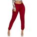 V.I.P.JEANS Women's Skinny Mid Rise Jeans Butt Lift, Burgundy, Juniors 3