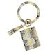 Mojoyce Bracelet Keychain Card Bag for Women Leopard Snake PU Wallet Purse (Yellow)