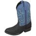 Smoky Mountain Children Boys Black/Blue Monterey Western Cowboy Boots