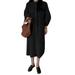 ZANZEA Women Mandarin Collar Lace-Up Solid Casual Long Shirt Dress Baggy Puff Sleeve Maxi Dress