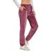 Womens Joggers Yoga Pants Active Velvet Track Pants Velour Sweatpants for Women Sweatpants Elastic Waist with Pockets