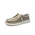 LUXUR Mens Casual Canvas Boat Shoes Outdoor Walk Slip On Loafers Deck Shoes