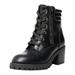Madden Girl Womens Hush Faux Leather Ankle Combat Boots