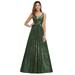 Ever-Pretty Womens Elegant Sequin Formal Evening Prom Dresses for Women 00825 Green US4
