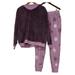 Cuddl Duds Women's Set Sz M Reg Sherpa and Jersey Jogger Purple A381802