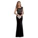 Ever-Pretty Elengant Lace Patchwork Mermaid Formal Gowns for Ladies 00490 Black US12