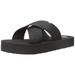 Womens Textured Flatform Flip-Flops