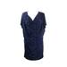 Michael Kors Womens Blue Black Short-Sleeve Animal-Print Dress M