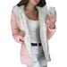 Women Winter Warm Fleece Hoodie Coats Casual Plain Jacket Pocket Zip Up Overcoat