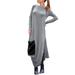 Women Casual Kaftan Tunic Gypsy Maxi Dress Baggy Pocket Long Sleeve Dress