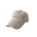 Maynos Women Cotton Casual Comfortable Soft Summer Spring Letter Embroidery Print Sunshade Sun Protection Baseball Hat Cap, 3 Colors Options - Light Khaki