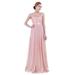 iEFiEL Women Ladies Embroidered Chiffon Bridesmaid Dress Long Evening Prom Gown Dress