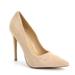 SHOE REPUBLIC LA Women's Classic Stiletto High Heels Pointed Close Toe Pump Dress Shoe Doreen Taupe Size 8