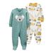 Child of Mine by Carter's Newborn Baby Boys Interlock Cotton Sleep N' Play Footed Pajamas, 2-Pack (Preemie-6/9M)