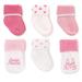 Newborn Baby Girls 6 Pack Castle Terry Cuff Socks, NB