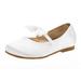 Dream Pairs Girls Mary Jane Flats Shoes Kids Lightweight Slip On Flat Shoes Casual Walking Shoes for Kids Sophia-22 White Size 7