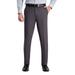 Mens Haggar Premium Comfort Flex-Waist Slim-Fit Stretch Flat-Front Dress Pants Dark Gray