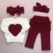 3PCS Toddler Kids Baby Girl Infant Clothes T-shirt Tops Pants Outfit Sets Tracksuit Fit For 0-3 Years