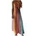 Dress for Women Tie Dye Colorful Sexy Sleeveless V Neck Maxi Dress Summer Casual Sundress Beach Party Long Dress Orange M