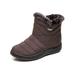 Audeban Warm Snow Boots, Women's Winter Ankle Bootie Anti-Slip Fur Lined Ankle Short Boots Waterproof Slip On Outdoor Shoes
