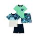 Wonder Nation Baby Boy & Toddler Boy T-Shirt and Shorts Mix & Match Summer Outfit Set, 4-Piece (12M-5T)