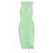 New Women Dress Sleeveless Turtleneck Drawstring Pleated Sexy Dress Solid Fashion Outdoor Dress