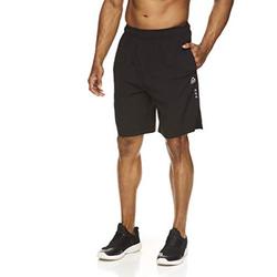 Reebok Men's Lightweight Workout Gym & Running Shorts w/Elastic Drawstring Waistband & Pockets - 9 Inch Inseam - Tigers Eye Black, Medium