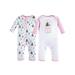 Hudson Baby Girl or Boy Holiday Union Suit Rompers, 2-pack